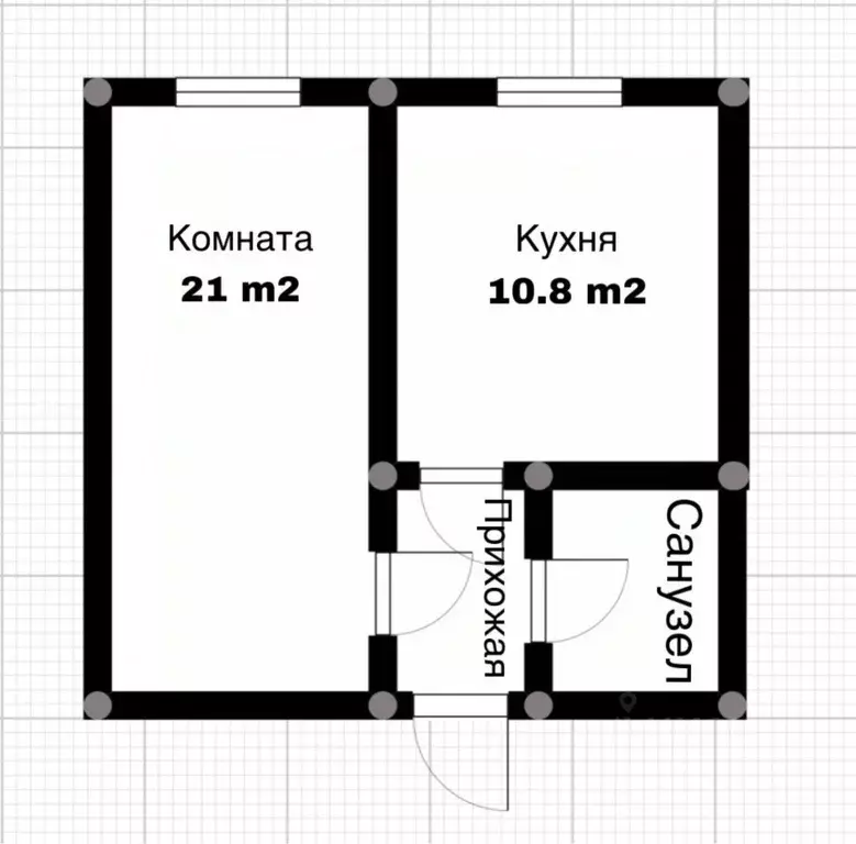 1-к кв. Кабардино-Балкария, Нальчик ул. Солнечная, 10к9 (35.1 м) - Фото 1