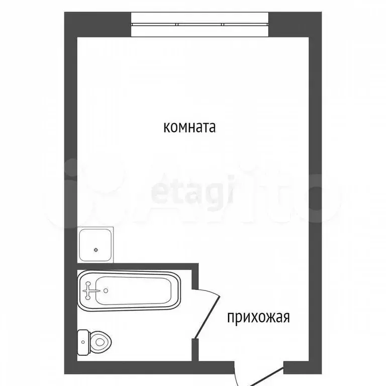 Квартира-студия, 13,7 м, 4/5 эт. - Фото 1