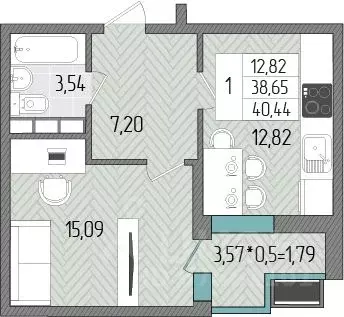 1-к кв. Краснодарский край, Темрюк Сады у моря жилой комплекс (40.44 ... - Фото 1
