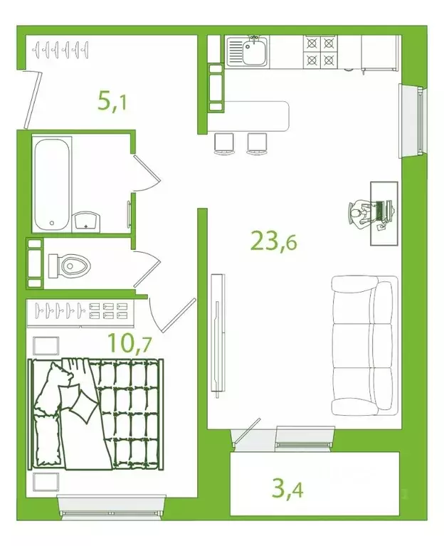 3-к кв. Томская область, Томск ул. Пришвина, 52 (84.19 м) - Фото 0