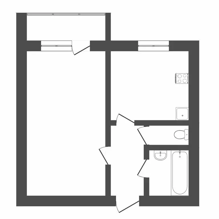 1-комнатная квартира: Тюмень, Заречный проезд, 10 (34 м) - Фото 1