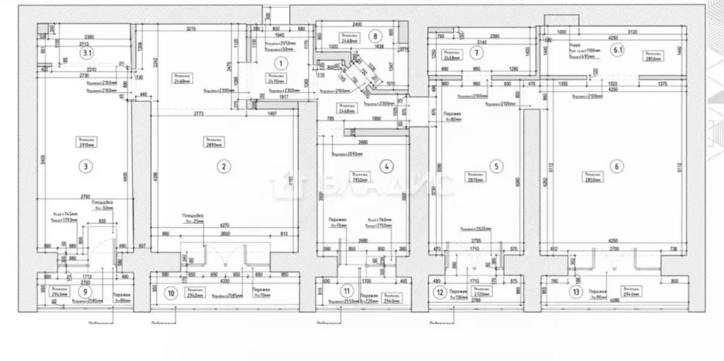 4-к кв. Москва 1-й Смоленский пер., 9С1 (111.1 м) - Фото 2