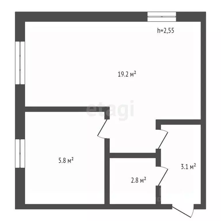 1-к кв. Брянская область, Карачев Советская ул., 62 (30.9 м) - Фото 2