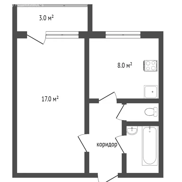 1-комнатная квартира: Челябинск, улица Чичерина, 29 (33.8 м) - Фото 1