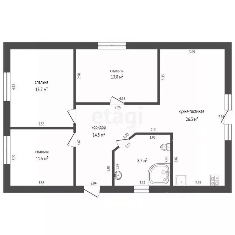 Дом в Ростовская область, Неклиновский район, с. Новобессергеневка ул. ... - Фото 1