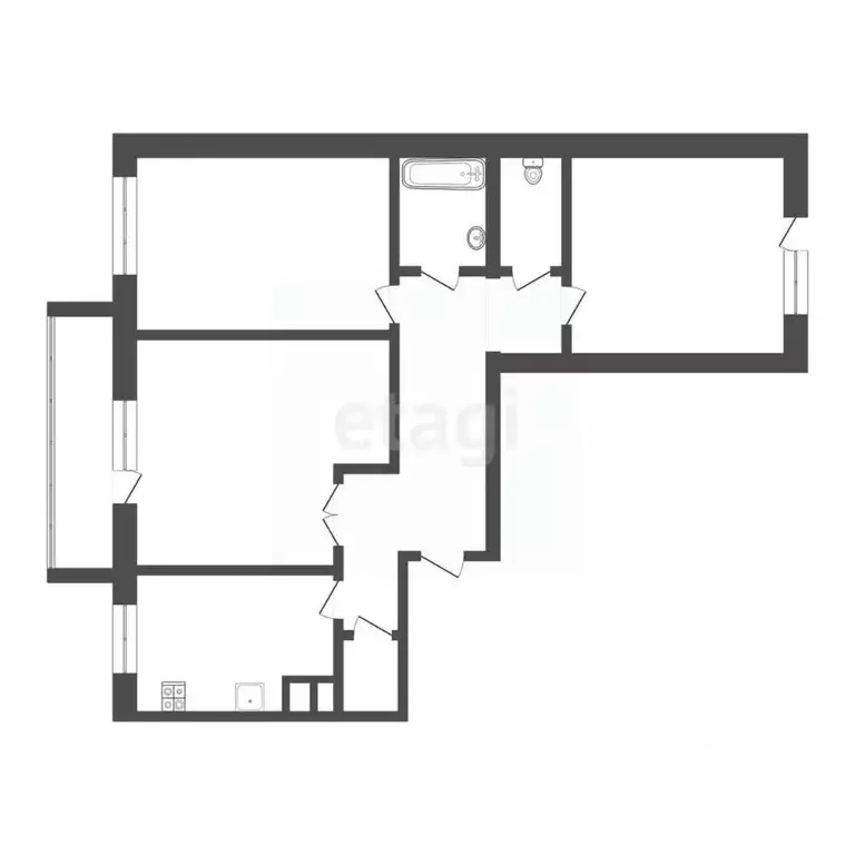 3-к кв. Смоленская область, Смоленск ул. Маршала Еременко, 20 (61.3 м) - Фото 1