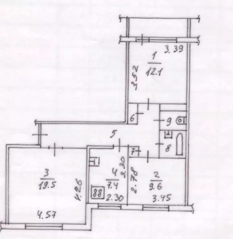 3-к кв. Татарстан, Нижнекамск ул. Менделеева, 32 (64.8 м) - Фото 1