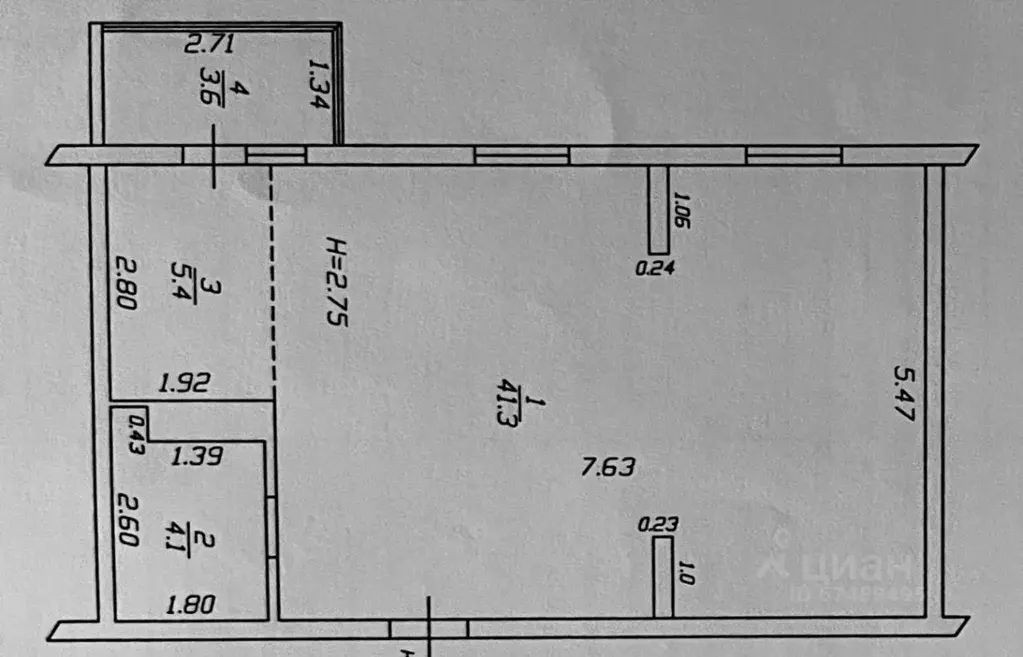 2-к кв. Краснодарский край, Анапа ул. Мирная, 29к10 (54.4 м) - Фото 2