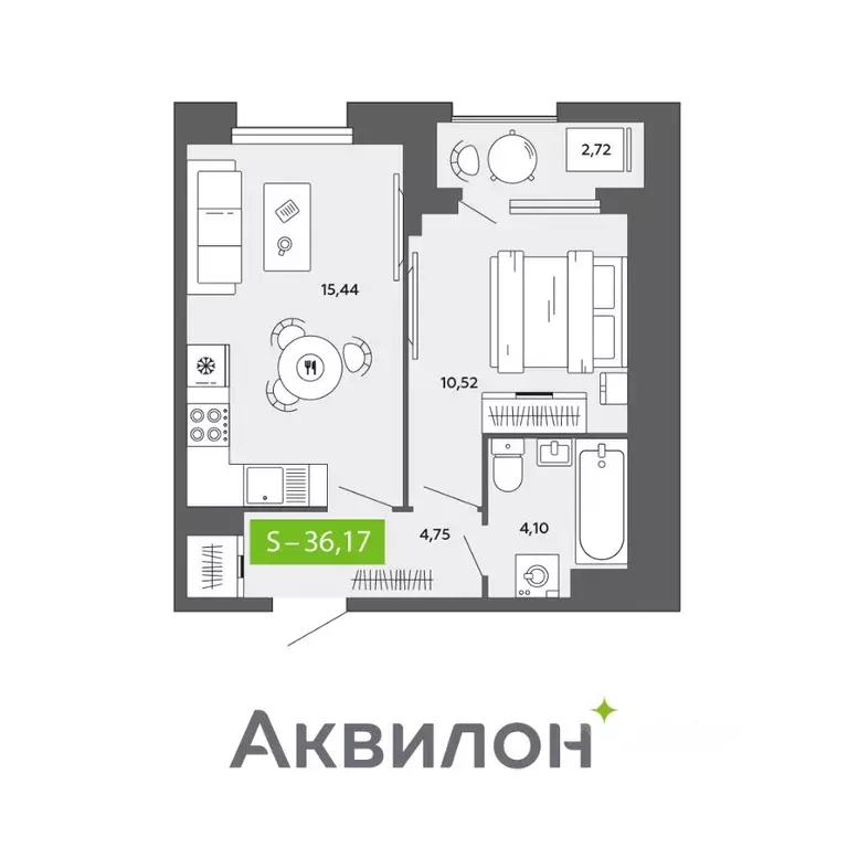 1-к кв. Архангельская область, Архангельск просп. Обводный Канал, 31 ... - Фото 1