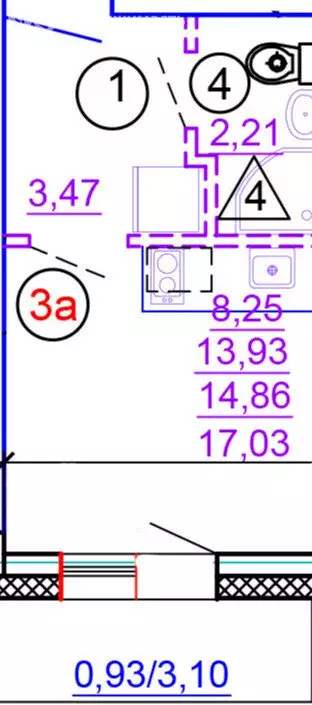 Квартира-студия: Тверь, Медовая улица, 9к4 (17 м) - Фото 1