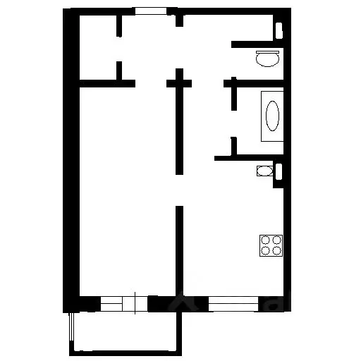 1-к кв. Новосибирская область, Новосибирск ул. Виталия Потылицына, 9/4 ... - Фото 2