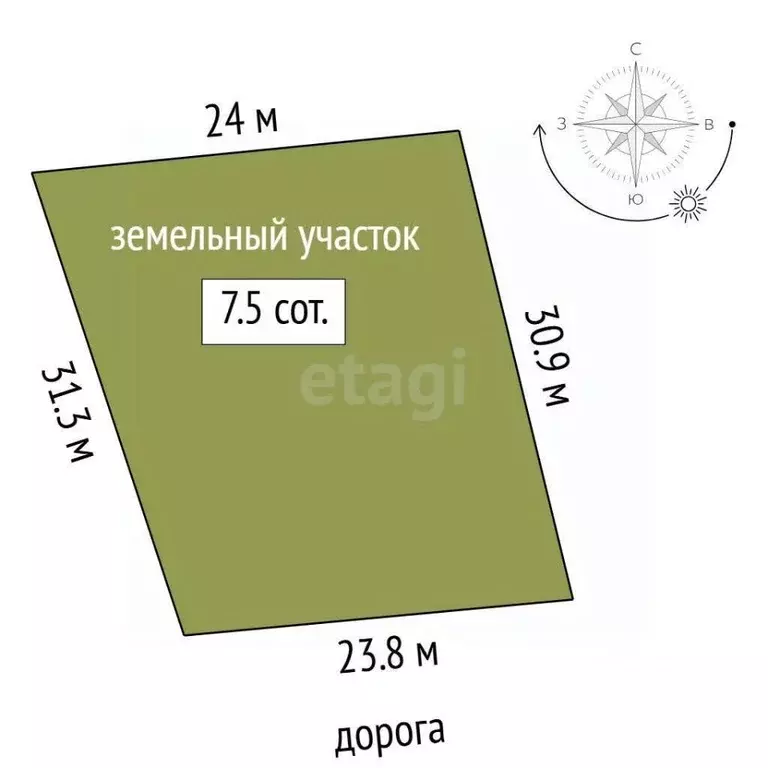 Участок в Тюменская область, Тюменский муниципальный округ, с. Кулига  ... - Фото 2