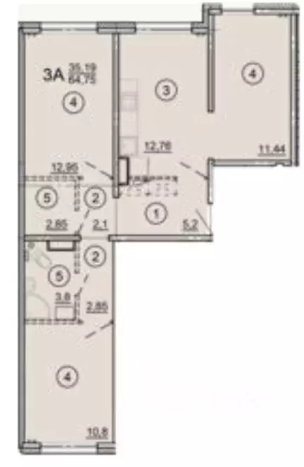 3-к кв. Ярославская область, Ярославль ул. Дядьковская, 16А (65.1 м) - Фото 1