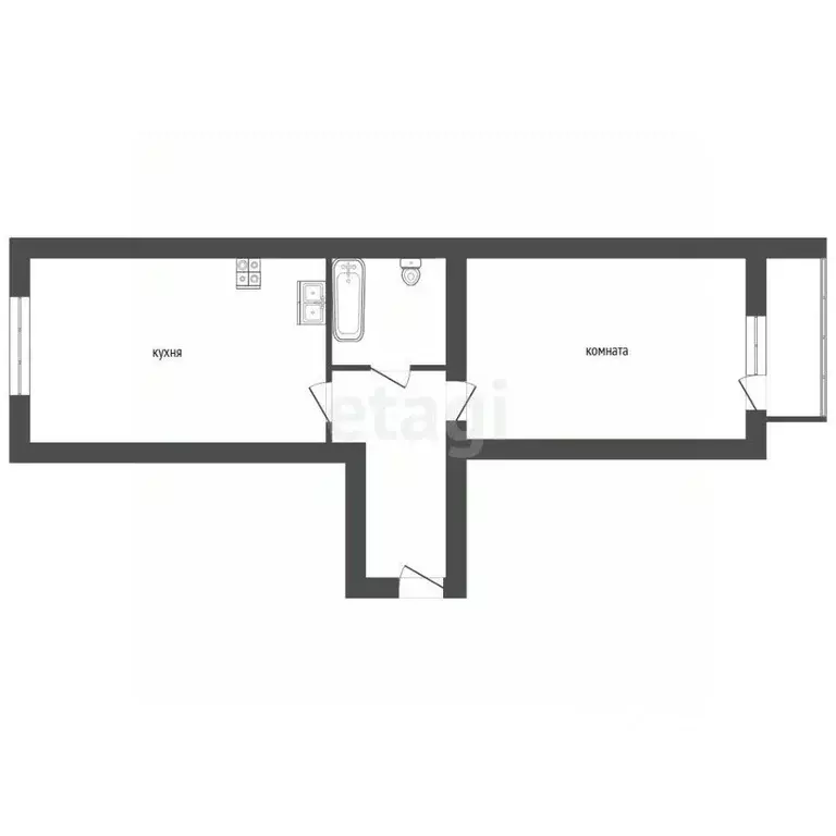 1-к кв. Воронежская область, Воронеж Беговая ул., 219ж (48.4 м) - Фото 1