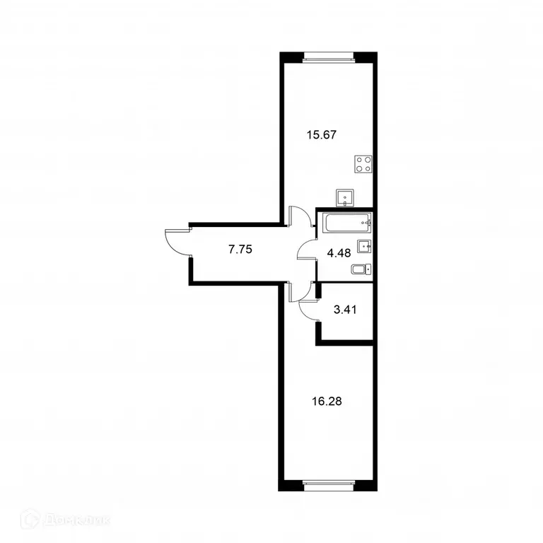 Продаётся 1-к квартира, 47.6 м - Фото 0