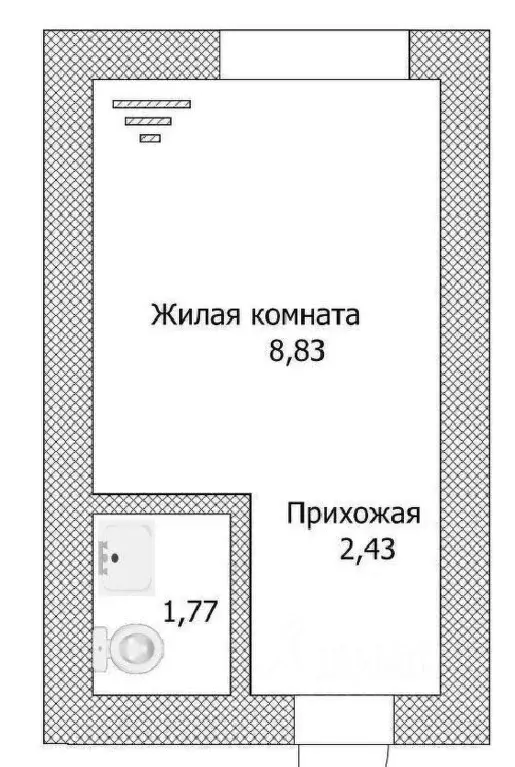 2-к кв. Алтайский край, Барнаул ул. 80-й Гвардейской Дивизии, 52 (21.0 ... - Фото 0