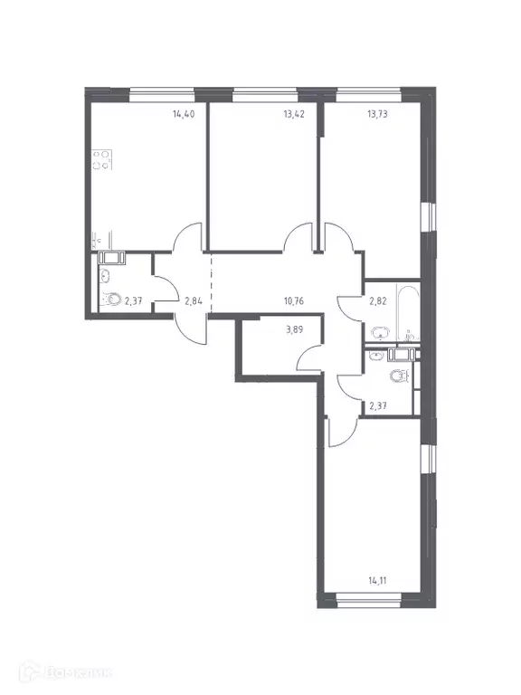 Продаётся 3-к квартира, 80.7 м - Фото 0