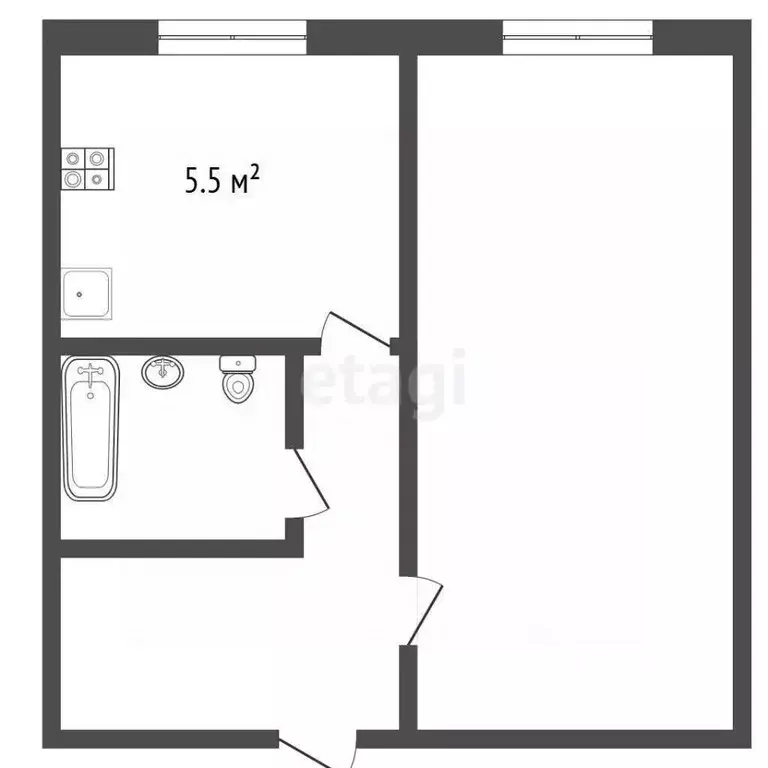1-к кв. Ярославская область, Ярославль Волгоградская ул., 59 (30.2 м) - Фото 1