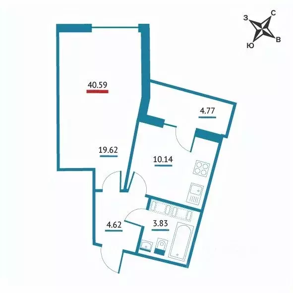 1-к кв. Ленинградская область, Мурино Всеволожский район, Левитан ... - Фото 1