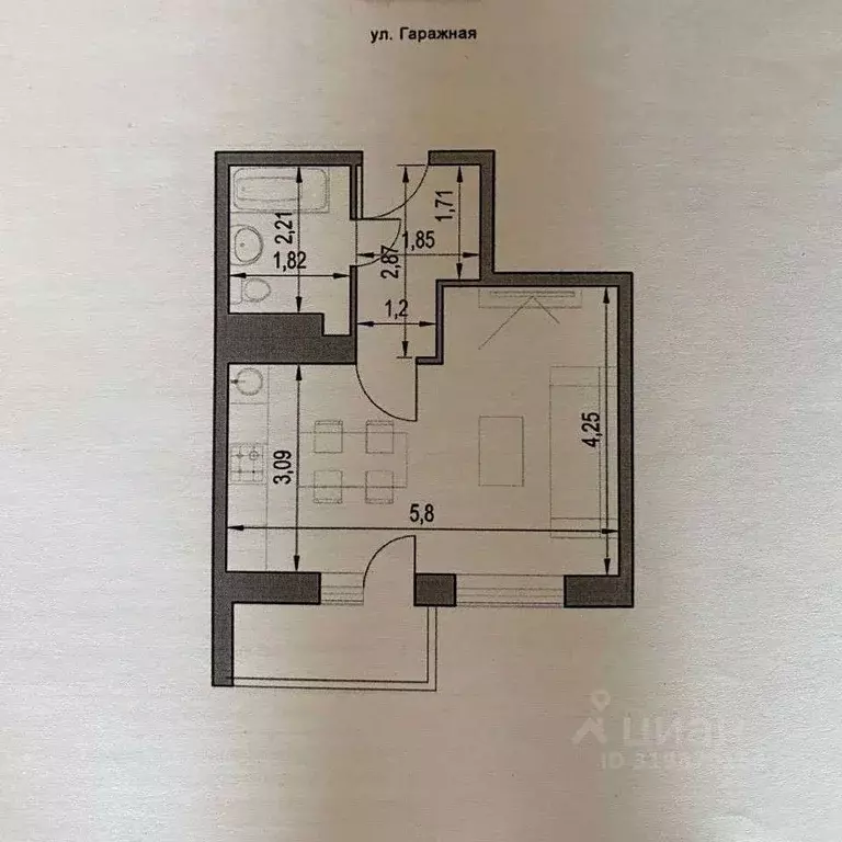 1-к кв. Самарская область, Самара Съездовская ул., 9 (30.0 м) - Фото 1