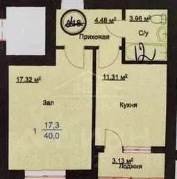 1-к кв. Кабардино-Балкария, Нальчик ул. Хужокова, 145 (40.0 м) - Фото 0