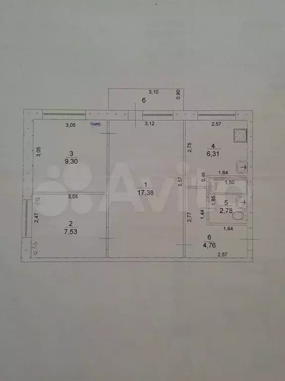 3-к. квартира, 48 м, 5/5 эт. - Фото 0