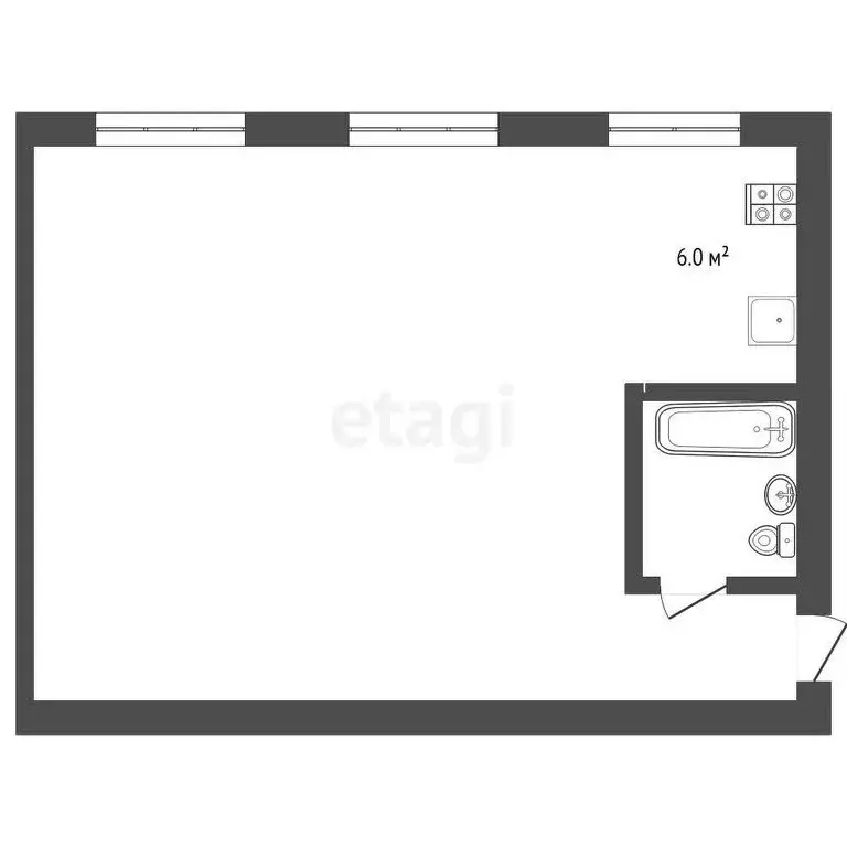 2-комнатная квартира: Комсомольск-на-Амуре, Ленинградская улица, 22 ... - Фото 0
