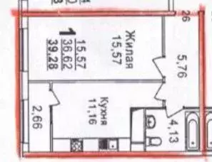 1-к кв. Рязанская область, Рязань Олимпийский городок мкр, 2 (36.7 м) - Фото 2