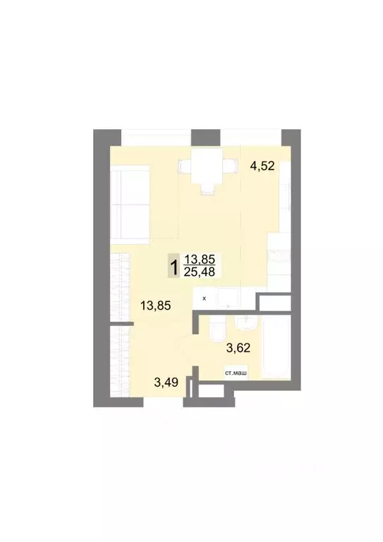 Студия Свердловская область, Екатеринбург ул. Краснофлотцев, 40/2 ... - Фото 1