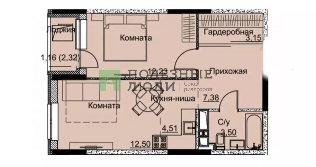 2-комнатная квартира: Ижевск, Базарная площадь, 3к2 (40 м) - Фото 1