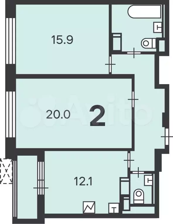 Аукцион: 2-к. квартира, 63,5 м, 22/23 эт. - Фото 0