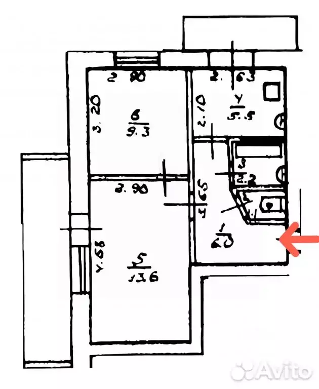 2-к кв. Астраханская область, Астрахань ул. Александрова, 3 (38.1 м) - Фото 1