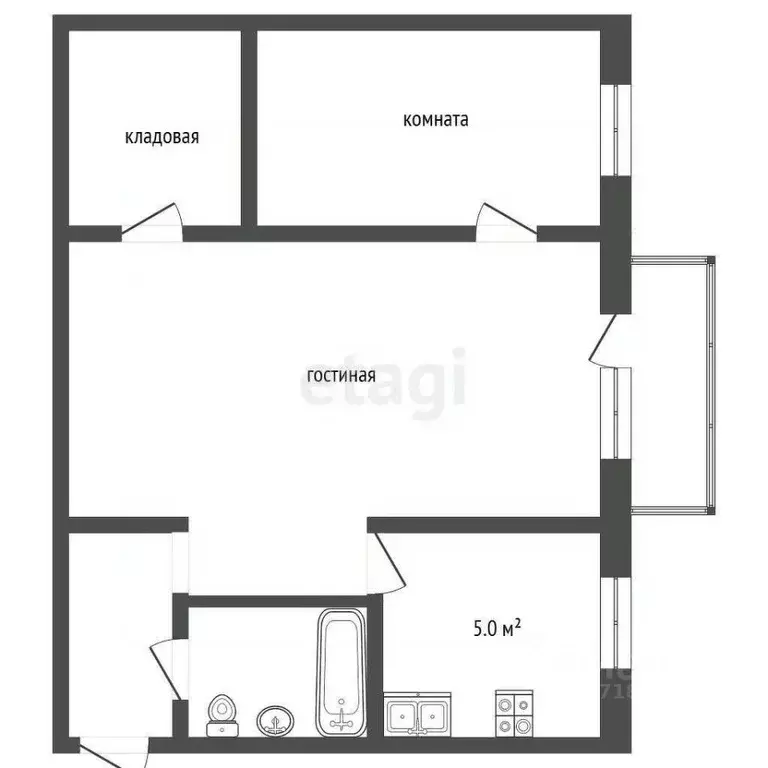 2-к кв. Камчатский край, Петропавловск-Камчатский ул. Горького, 16 ... - Фото 2
