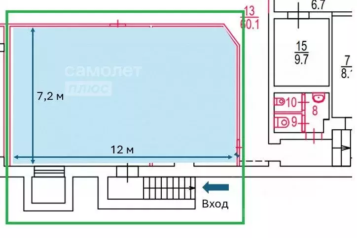Помещение свободного назначения в Москва Цветной бул., 30С1 (102 м) - Фото 2