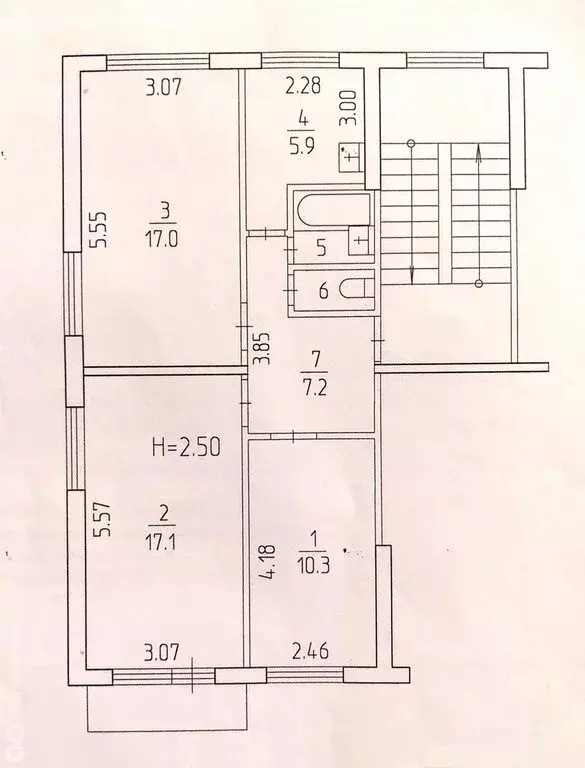 3-комнатная квартира: Пермь, улица Космонавта Леонова, 40 (60.5 м) - Фото 2