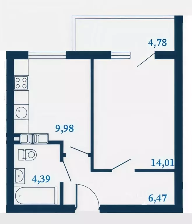 1-к кв. Волгоградская область, Волгоград ул. Клары Цеткин, 1А (37.24 ... - Фото 0