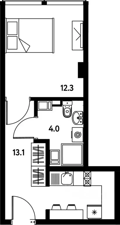 Студия Санкт-Петербург Московский просп., 115В (29.4 м) - Фото 0