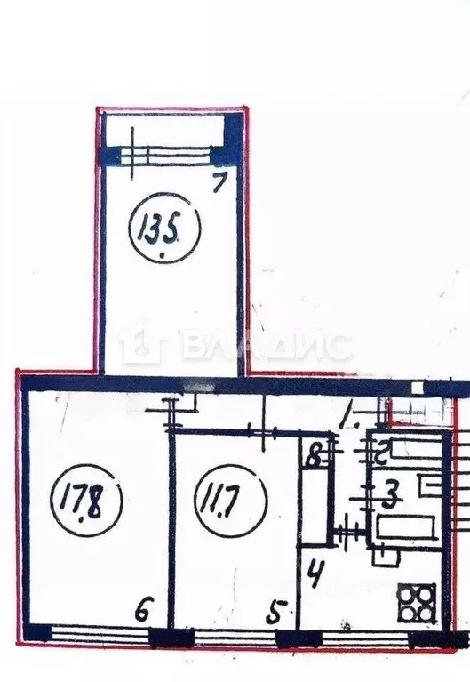 Квартира, 3 комнаты, 60.3 м - Фото 0