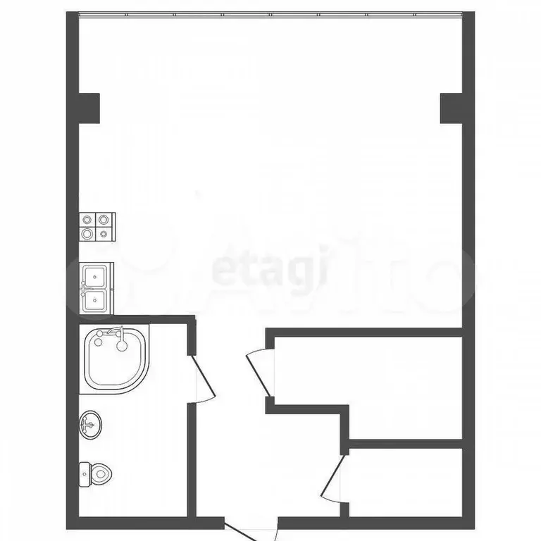 1-к. квартира, 37,5 м, 5/15 эт. - Фото 0