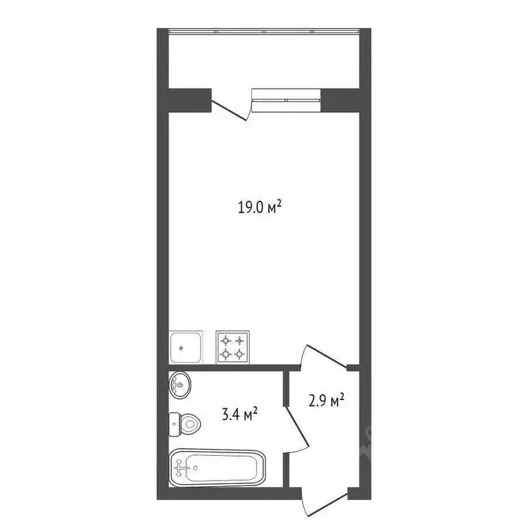 Студия Красноярский край, Красноярск Норильская ул., 40 (25.8 м) - Фото 2