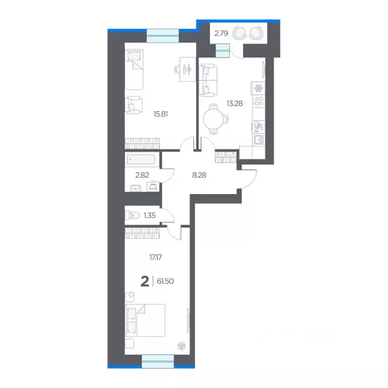 2-к кв. Рязанская область, Рязанский район, Дядьковское с/пос, с. ... - Фото 1