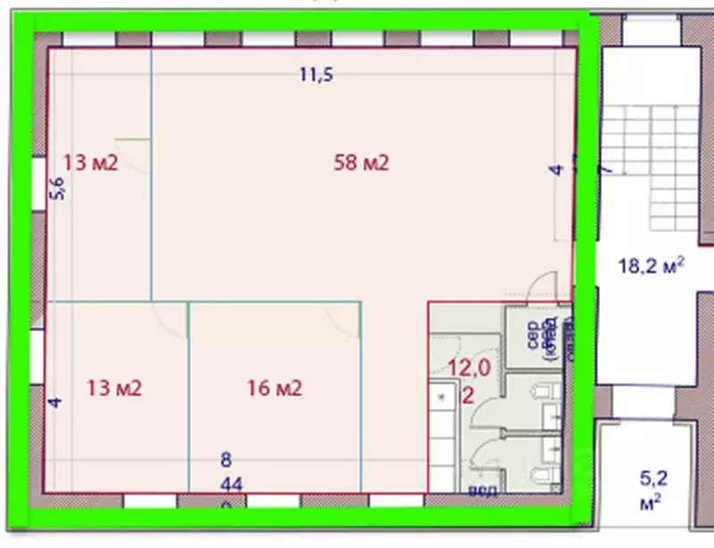 Офис в Москва Новая Басманная ул., 28С2 (106 м) - Фото 1