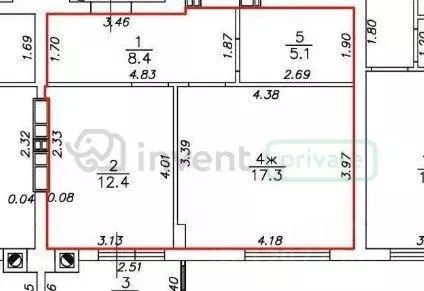 1-к кв. Калининградская область, Калининград ул. Виктора Денисова, 18 ... - Фото 1