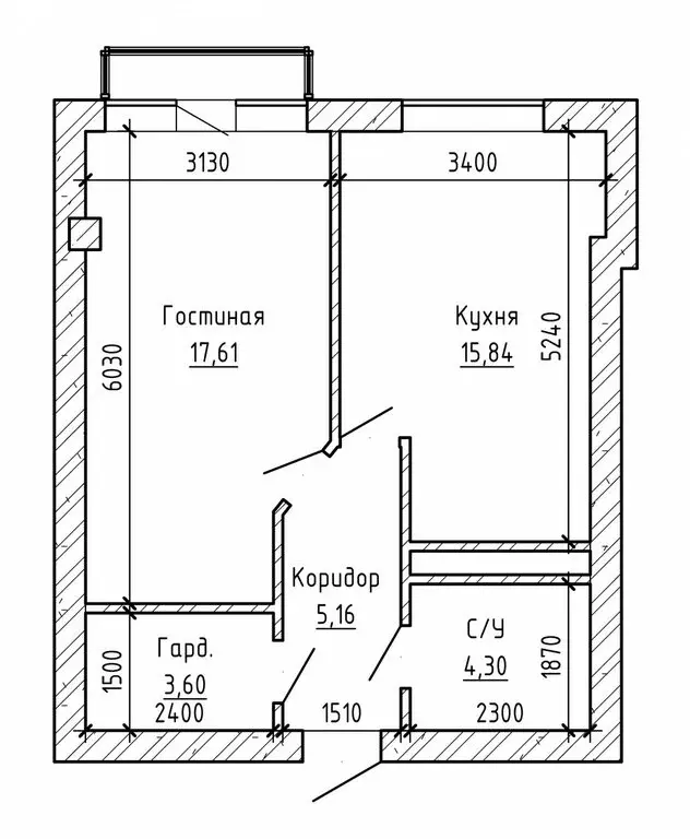 1-комнатная квартира: Нальчик, улица Шарданова, 52 (47.7 м) - Фото 1
