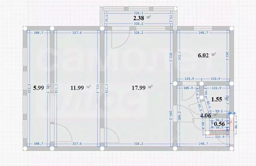 2-к кв. Севастополь просп. Генерала Острякова, 119 (44.0 м) - Фото 2