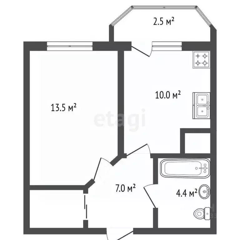 1-к кв. Санкт-Петербург пос. Парголово, ул. Валерия Гаврилина, 15 ... - Фото 2