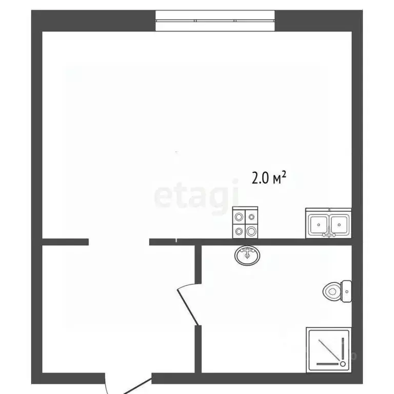 Студия Тюменская область, Тюмень ул. Беляева, 23/1 (17.4 м) - Фото 2