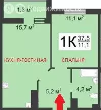 1-комнатная квартира: Нижний Новгород, улица Коперника, 2 (37.5 м) - Фото 0