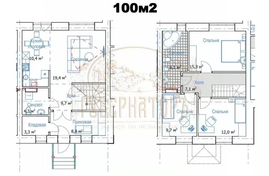 Таунхаус в Тверская область, Тверь Дальняя ул., 99 (111 м) - Фото 2