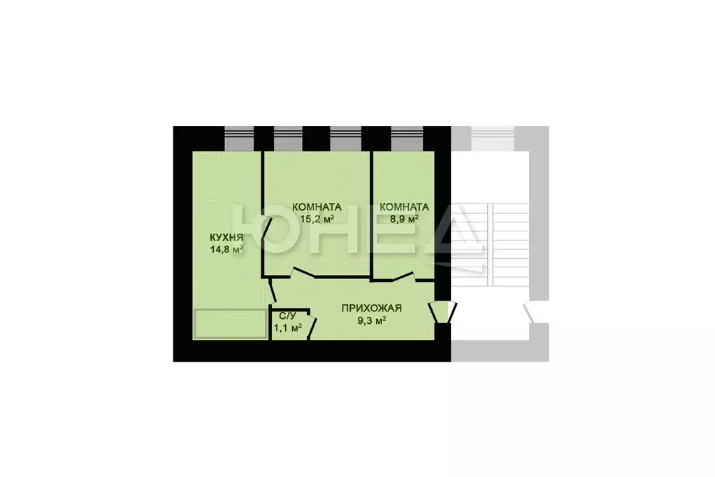 Продаётся 2-к квартира, 49.3 м - Фото 1
